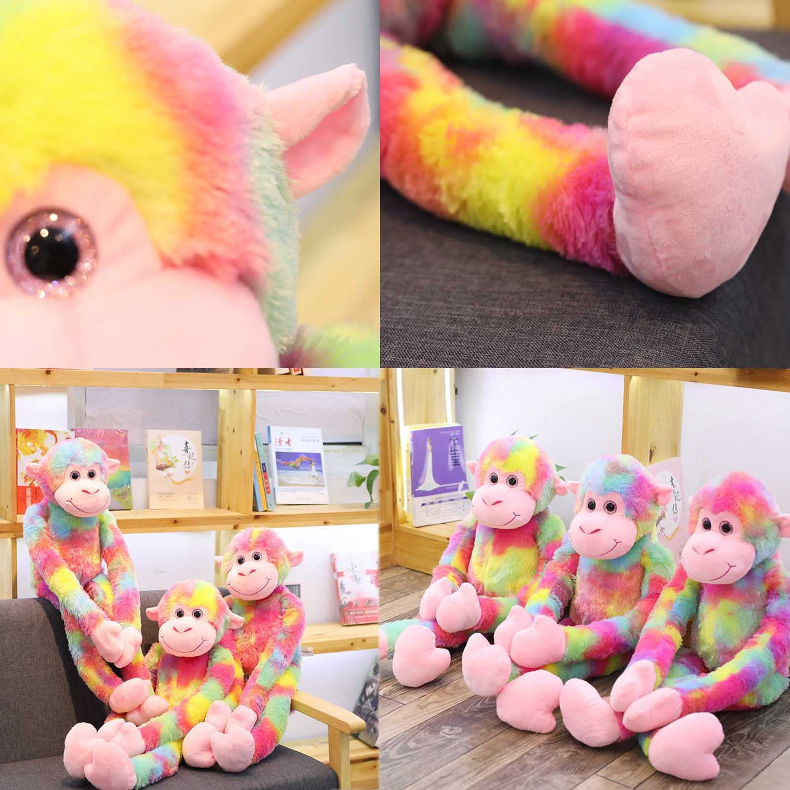 Amazon.co.jp: 【NOBONU】モンキーぬいぐるみレインボー80cm猿抱き枕